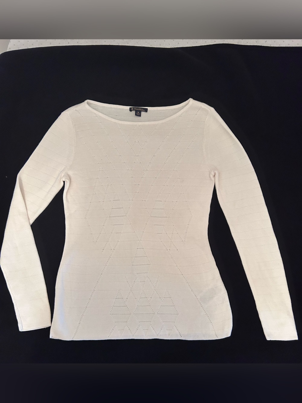 Brooks Brothers Cream Long Sleeve Knit vintage top, lightweight sweater
